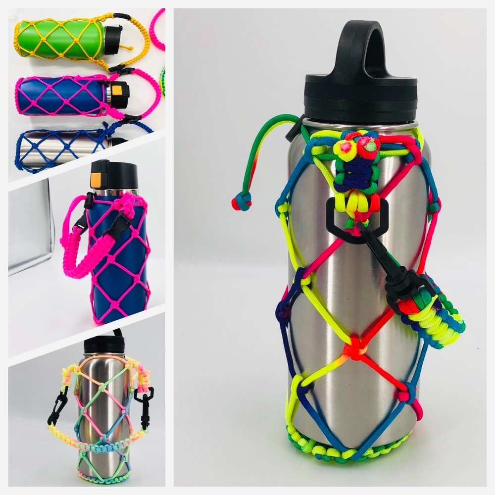 Rainbow paracord Net for 32-40 oz hydroflask